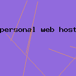 personal web hosting